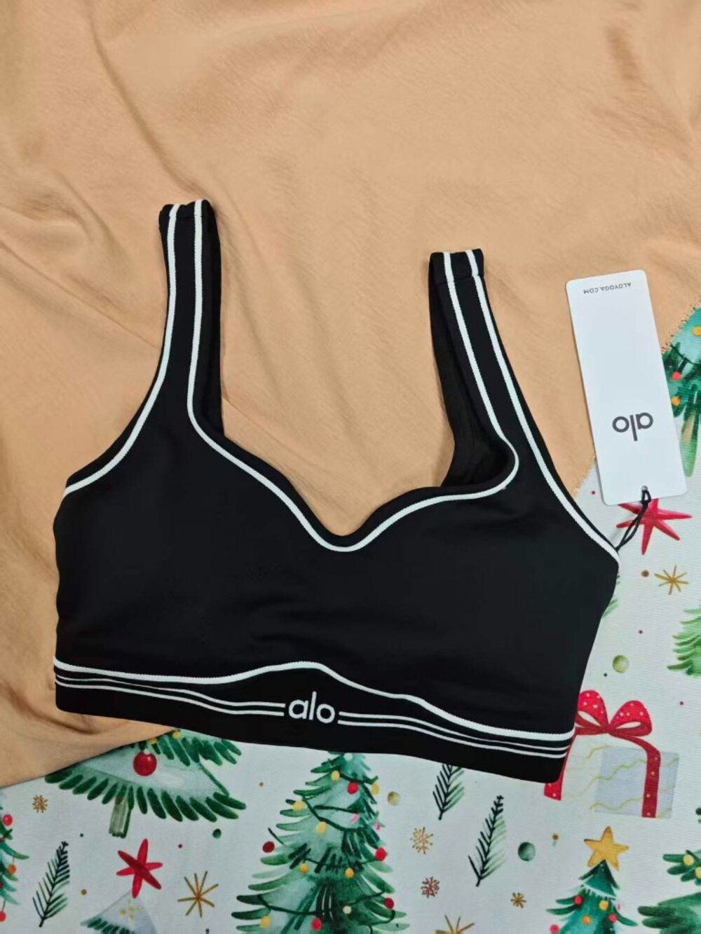 ALO Yoga Airbrush Heart Throb Sports Bra 💖 NWT | Pilates/Clean Girl S/M - Picture 2 of 7